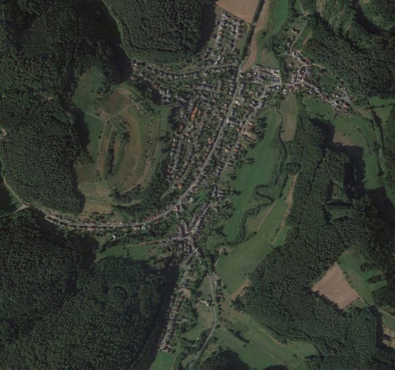 Luftbild Trassem Dorferneuerung
